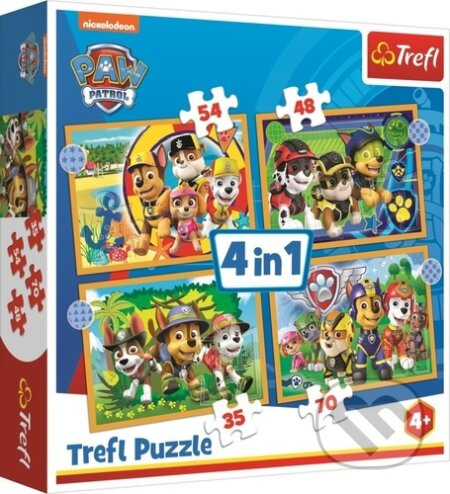 TREFL Tlapková patrola: Prázdniny 4v1 35,48,54,70 dílků