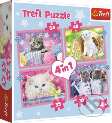 TREFL Veselé kočičky 4v1 35,48,54,70 dílků