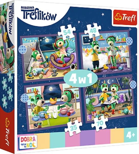 Puzzle 4v1 Treflíci před spaním