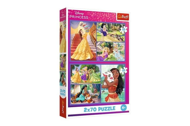 Puzzle 2x70 Bajkové dny Disney Princezny