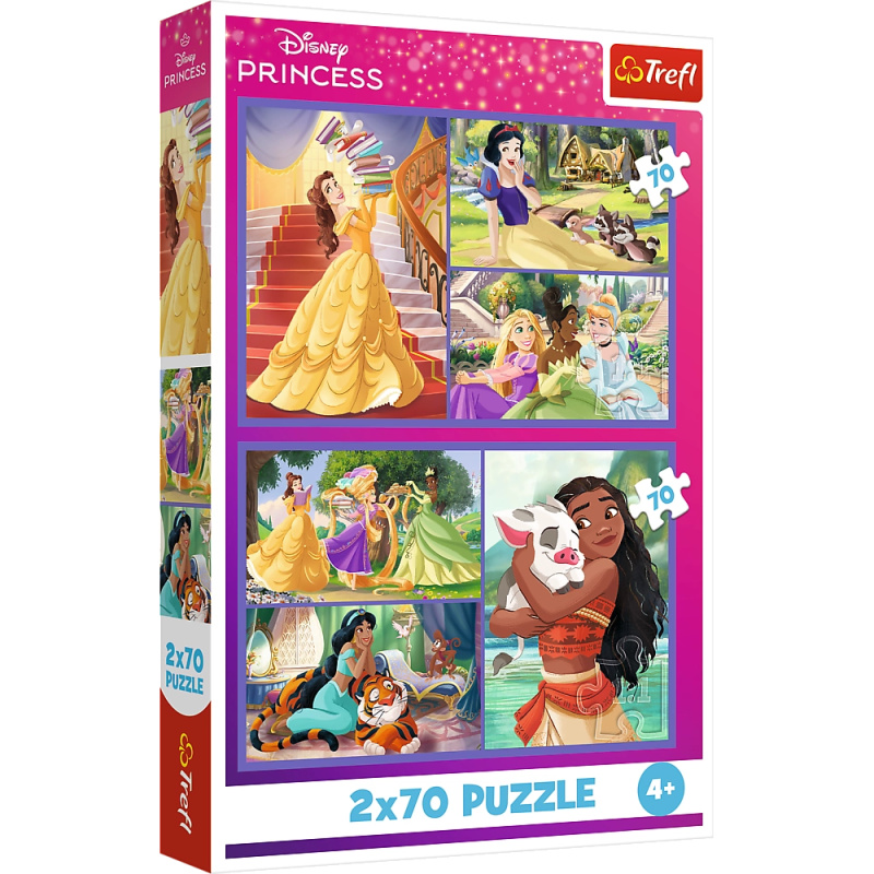 Puzzle 2x70 Bajkové dny Disney Princezny