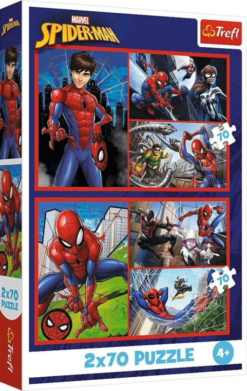 Puzzle 2x70 pavoučí příběhy Disney Marvel Spiderman