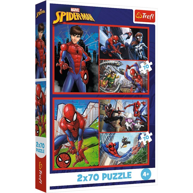 Puzzle 2x70 pavoučí příběhy Disney Marvel Spiderman