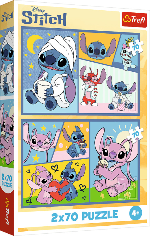 Puzzle 2x70 s Disney Lilo a Stitchem