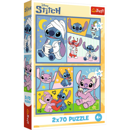 Puzzle 2x70 s Disney Lilo a Stitchem