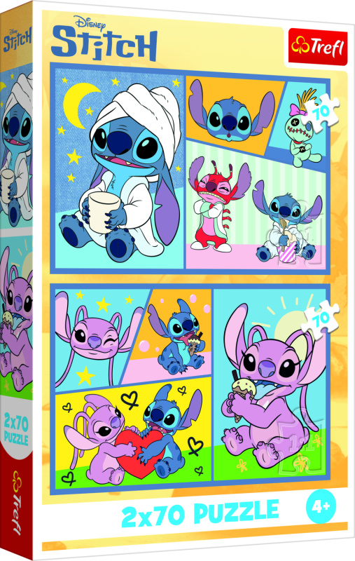 Puzzle 2x70 s Disney Lilo a Stitchem