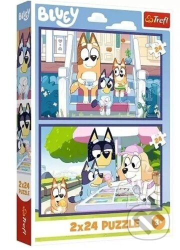 Puzzle 2x24 zábavná Bluey od BBC Trefl