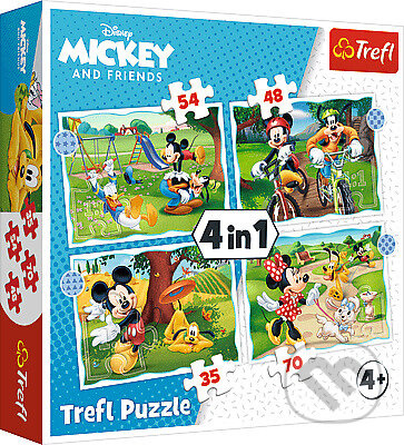 TREFL Mickey Mouse: Krásný den 4v1 35,48,54,70 dílků