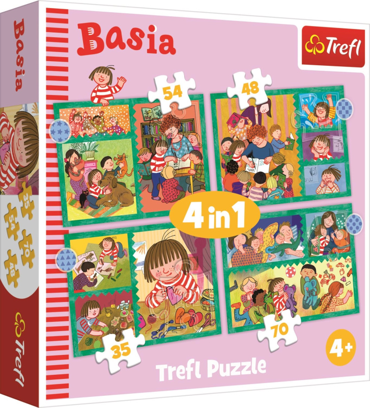 TREFL Puzzle Basia 4v1 (35,48,54,70 dílků)