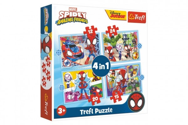 TREFL Spidey a jeho úžasní přátelé 4v1 12,15,20,24 dílků