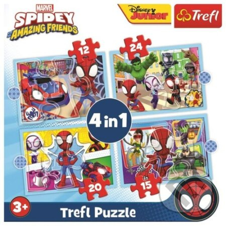 TREFL Spidey a jeho úžasní přátelé 4v1 12,15,20,24 dílků