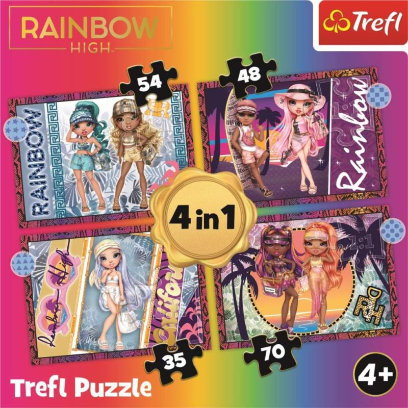TREFL Rainbow High: Módní panenky 4v1 35,48,54,70 dílků