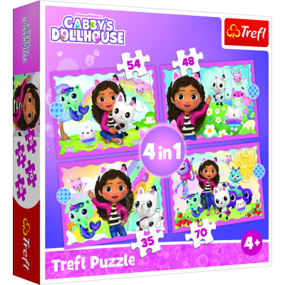 Puzzle 4v1 kocourkův domek Gabi 4+