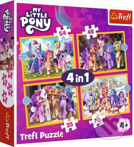 TREFL Puzzle My Little Pony: Seznamte se s poníky 4v1 (35,48,54,70 dílků)