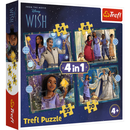 TREFL Puzzle Přání: Splněné sny 4v1 (35,48,54,70 dílků)