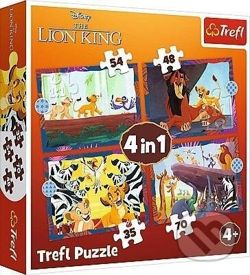 TREFL Puzzle Odvážný Lví král 4v1 (35,48,54,70 dílků)