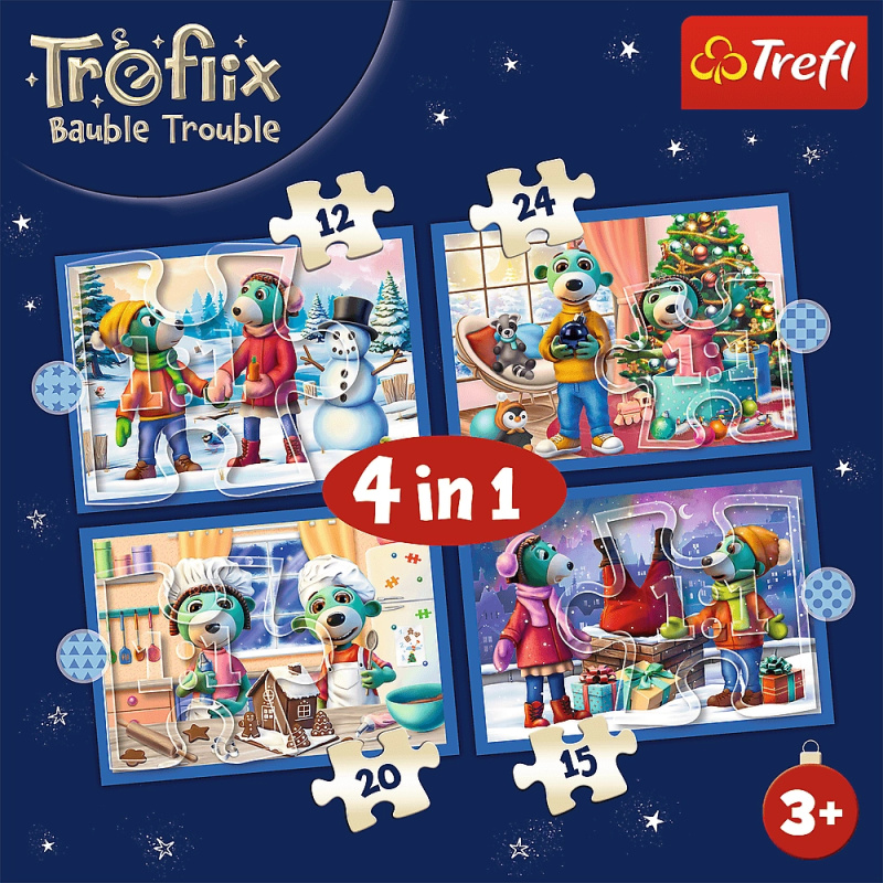 Trefl Treflíci Vánoce 4v1 12,15,20,24 dílků