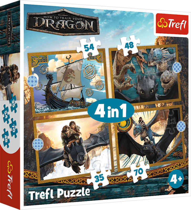 Puzzle Dračí dny - 4 v 1