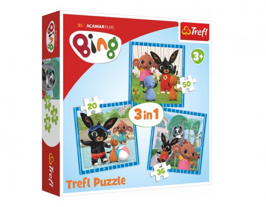 TREFL Bing: Zábava s přáteli 3v1 20,36,50 dílků