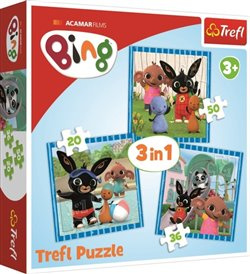 TREFL Bing: Zábava s přáteli 3v1 20,36,50 dílků