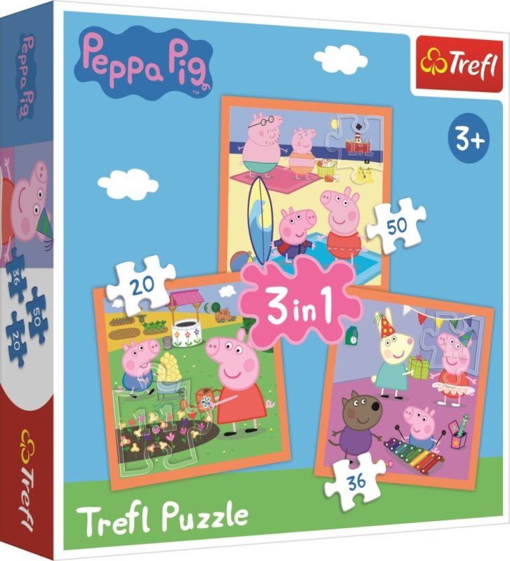 TREFL Prasátko Peppa: Úžasné nápady 3v1 20,36,50 dílků