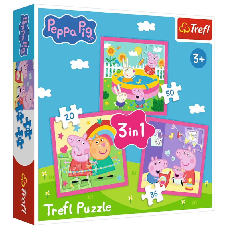 Puzzle 3 v 1 – Peppa a přátelé TREFL