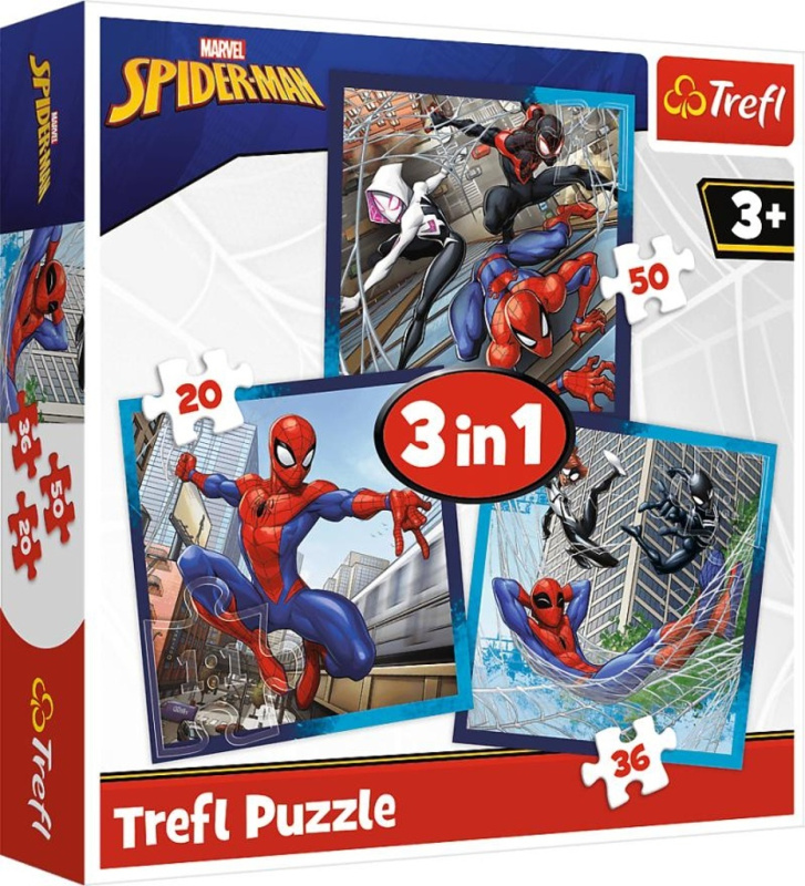 TREFL Puzzle Spiderman 3v1 (20,36,50 dílků)