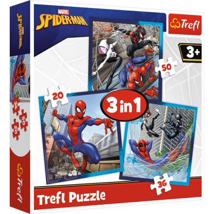 TREFL Puzzle Spiderman 3v1 (20,36,50 dílků)