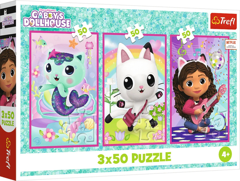 Puzzle 3x50 Gabbys Domeček