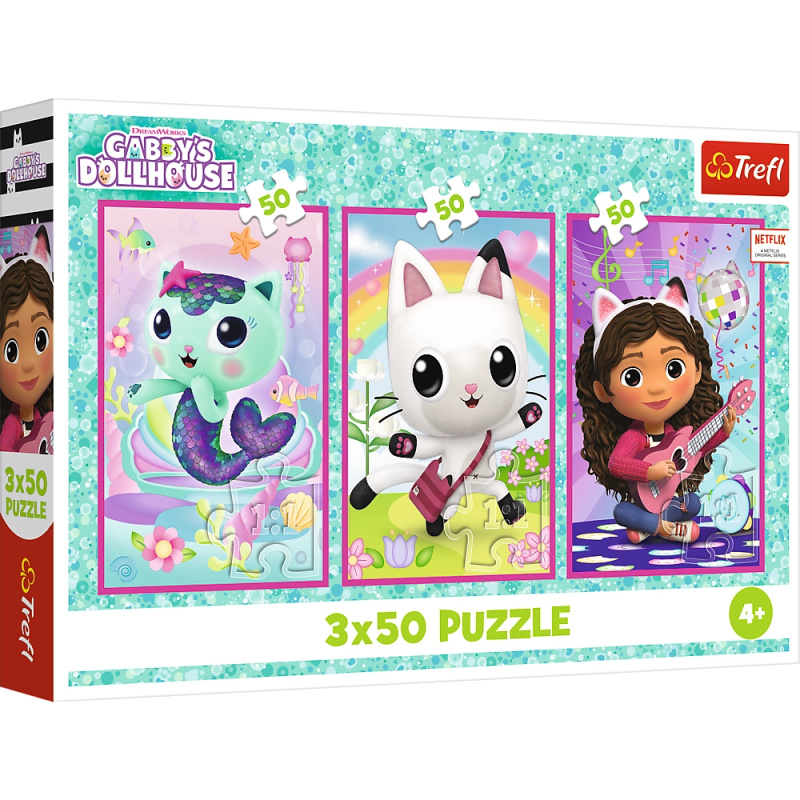 Puzzle 3x50 Gabbys Domeček