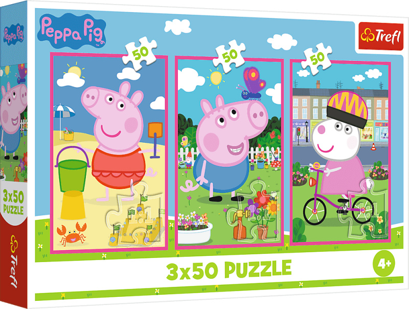Puzzle 3x50 Peppa Pig - Síla přátelství