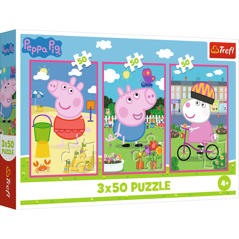 Puzzle 3x50 Peppa Pig - Síla přátelství
