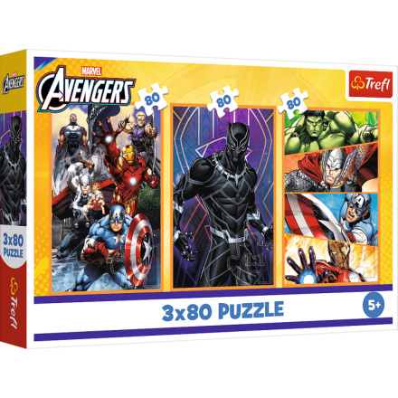 Trefl Marvel Dny plné akce 3 x 80 dílků