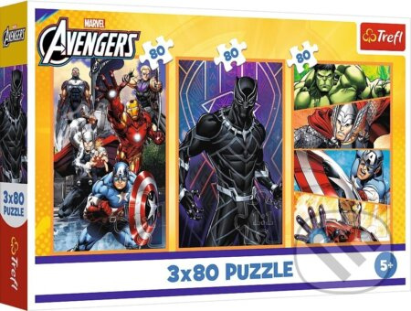 Trefl Marvel Dny plné akce 3 x 80 dílků