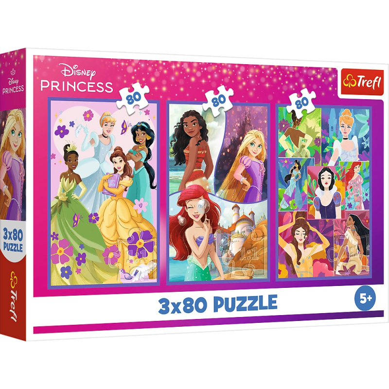 Trefl Přátelé princezny Disney Princess 3 x 80 dílků