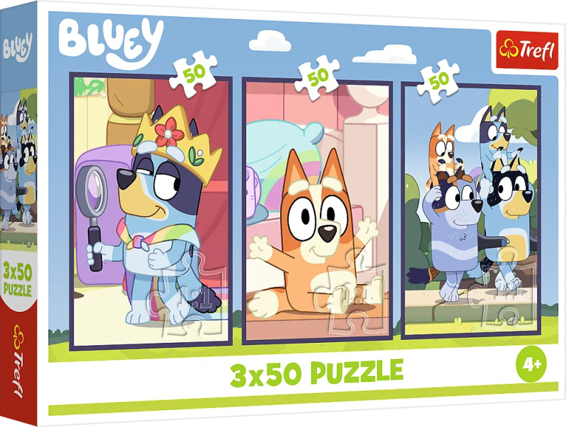 Puzzle 3x50 Rodina Bluey