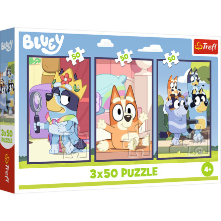 Puzzle 3x50 Rodina Bluey