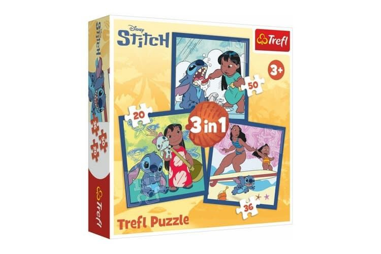 Puzzle 3v1 Lilo & Stitch - Čas se Stitchem