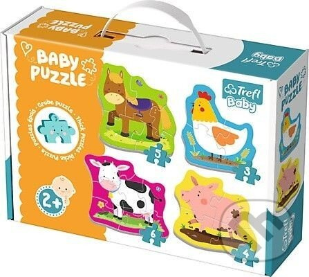 TREFL Baby puzzle Zvířata na farmě 4v1 (3,4,5,6 dílků)