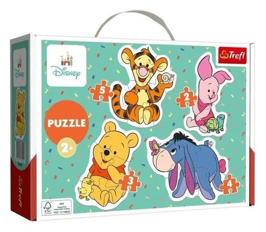 Trefl Dětské puzzle s jednoduchými tvary (Medvídek Pú)