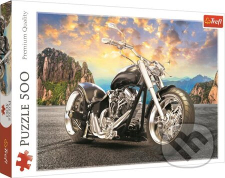 Trefl Černý motocykl 37384 500 dílků