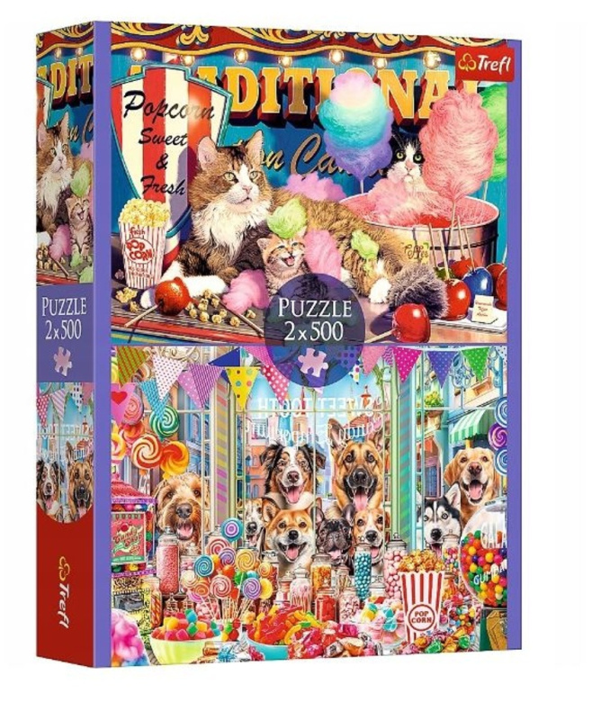 Trefl chlupatých přátel 2x500 dílků