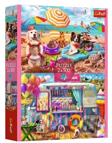 Puzzle 2x500 – prázdninový čas Trefl