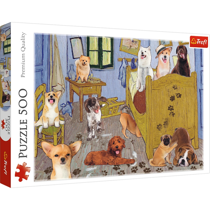 Puzzle 500 dílků – Pokoj VAN GOGHA: Psí revoluce Trefl