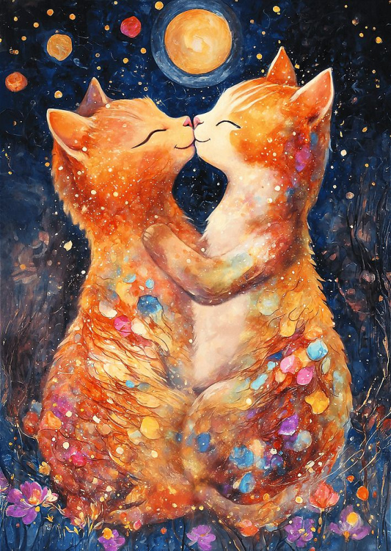 Puzzle 500 dílků – polibek v měsíčním svitu Trefl