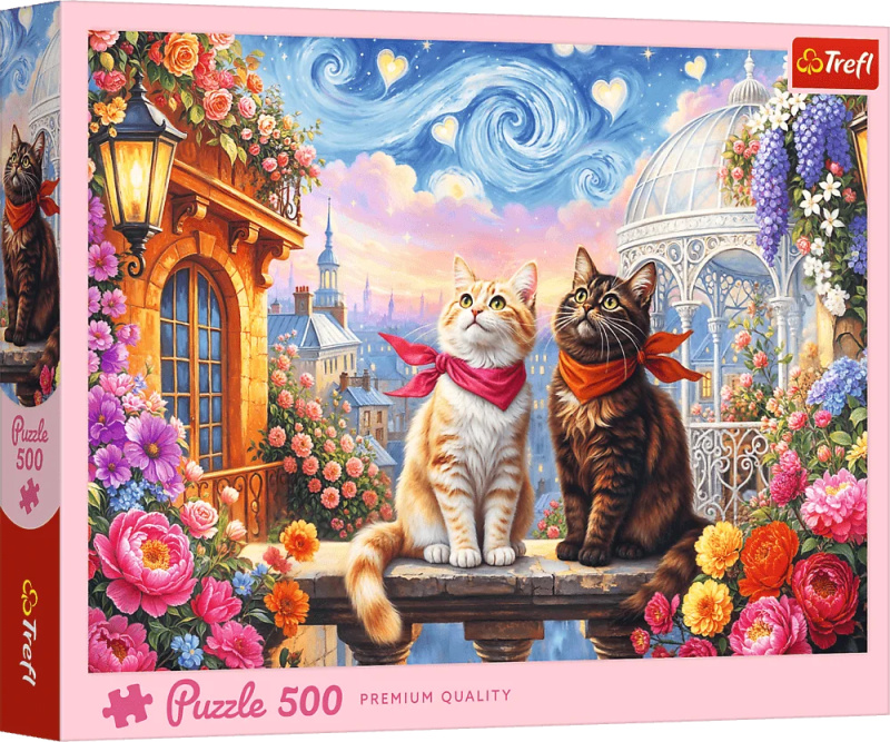 Puzzle 500 dílků – Zamilované kočičky TREFL