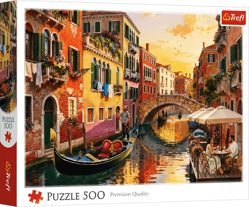 Puzzle Benátky při západu slunce 500 dílků TREFL