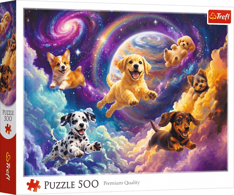 Trefl puzzle Vesmírná štěňátka 500 dílků