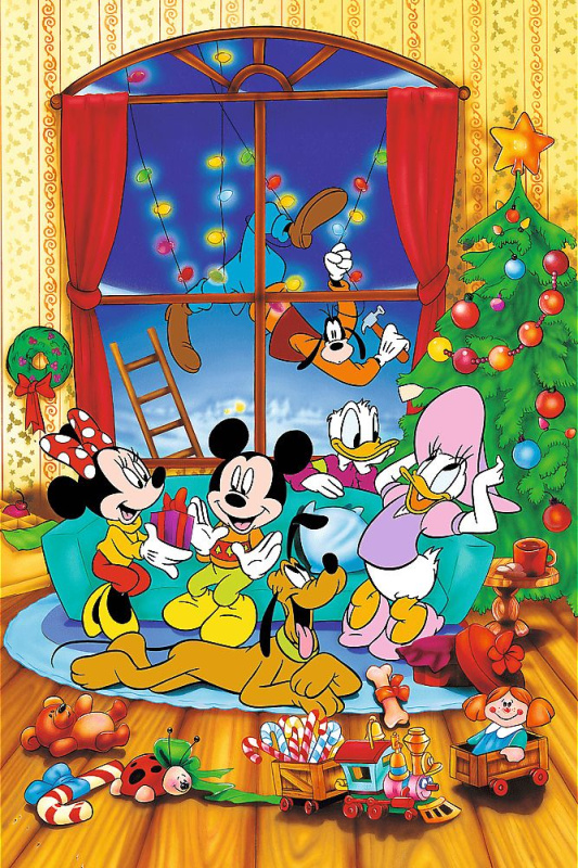 Puzzle Disney Mickey Mouse a přátelé Vánoce 600 dílků