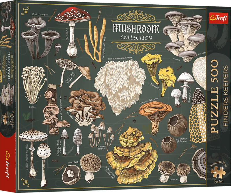Puzzle TREFL Premium Plus Finders Keepers: houby 500 dílků